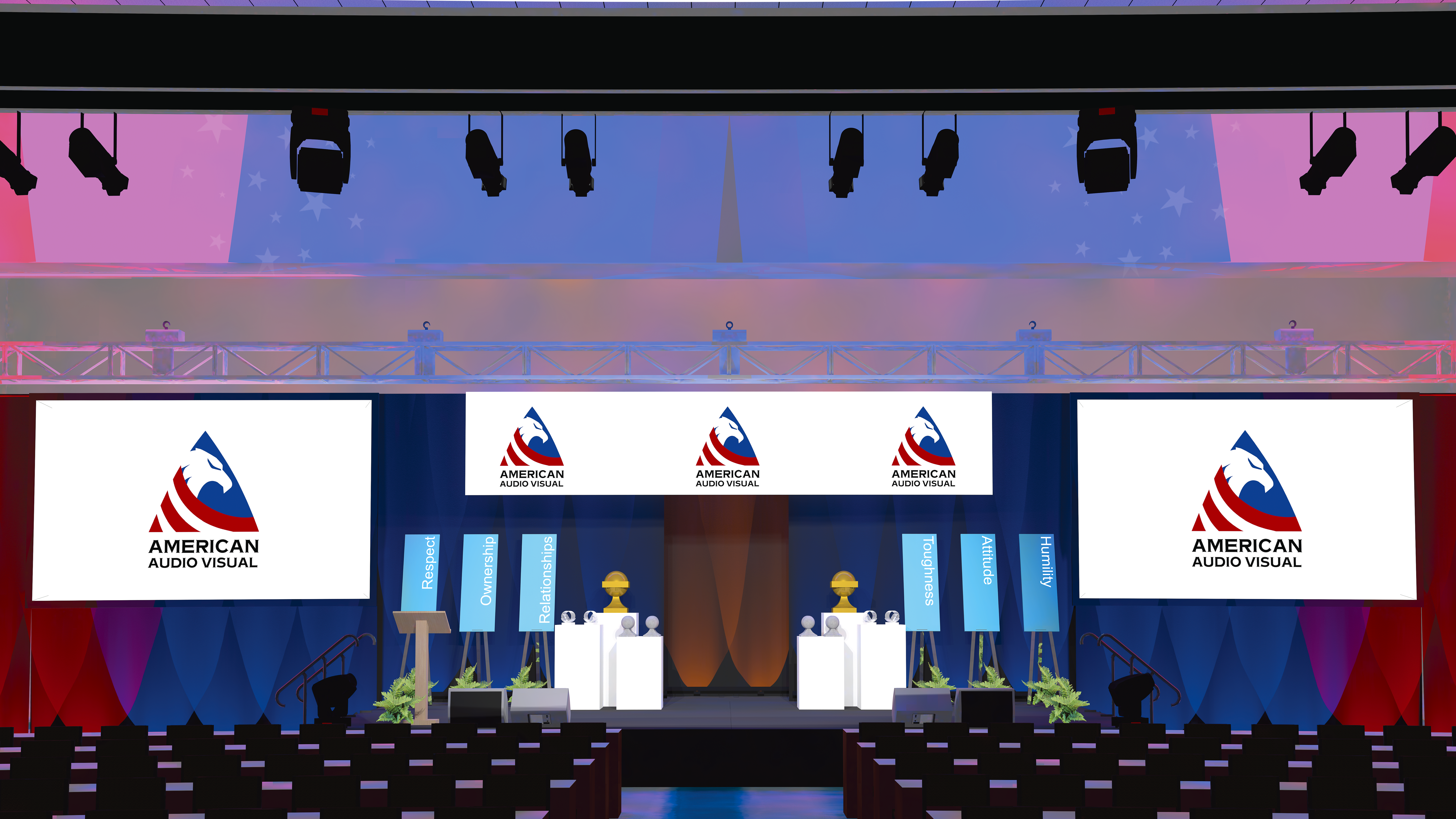 3D model of corporate event