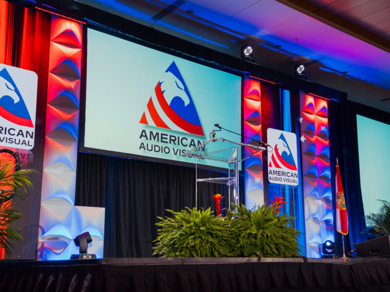 Image of stage at a corporate event